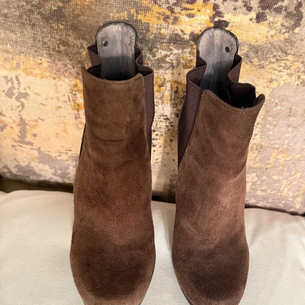 Calvin Klein Brown Suede Ankle Boots